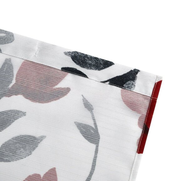 Mainstays Black Red and Grey Floral Shower Curtain, 72" X 72", Polyester New - Picture 6 of 6